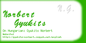 norbert gyukits business card